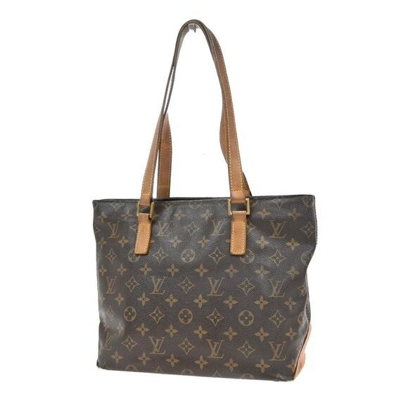 LOUIS VUITTON Cabas Piano Shoulder Bag Monogram Leather Brown M51148 33EF477 - Picture 1 of 15